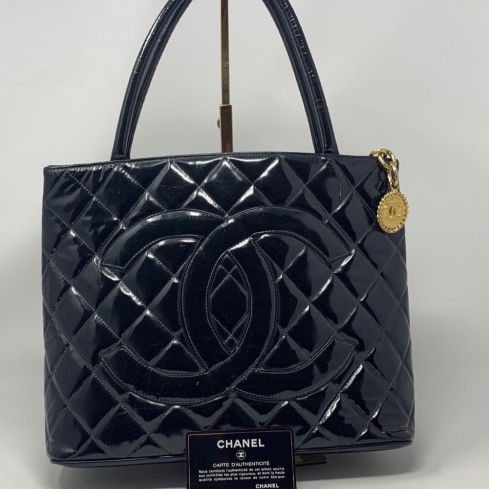 Chanel black patent.Gently loved, great condition